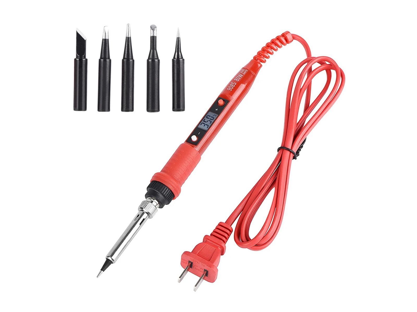 JCDSolder 908S Cautín 80W Ajustable Rojo