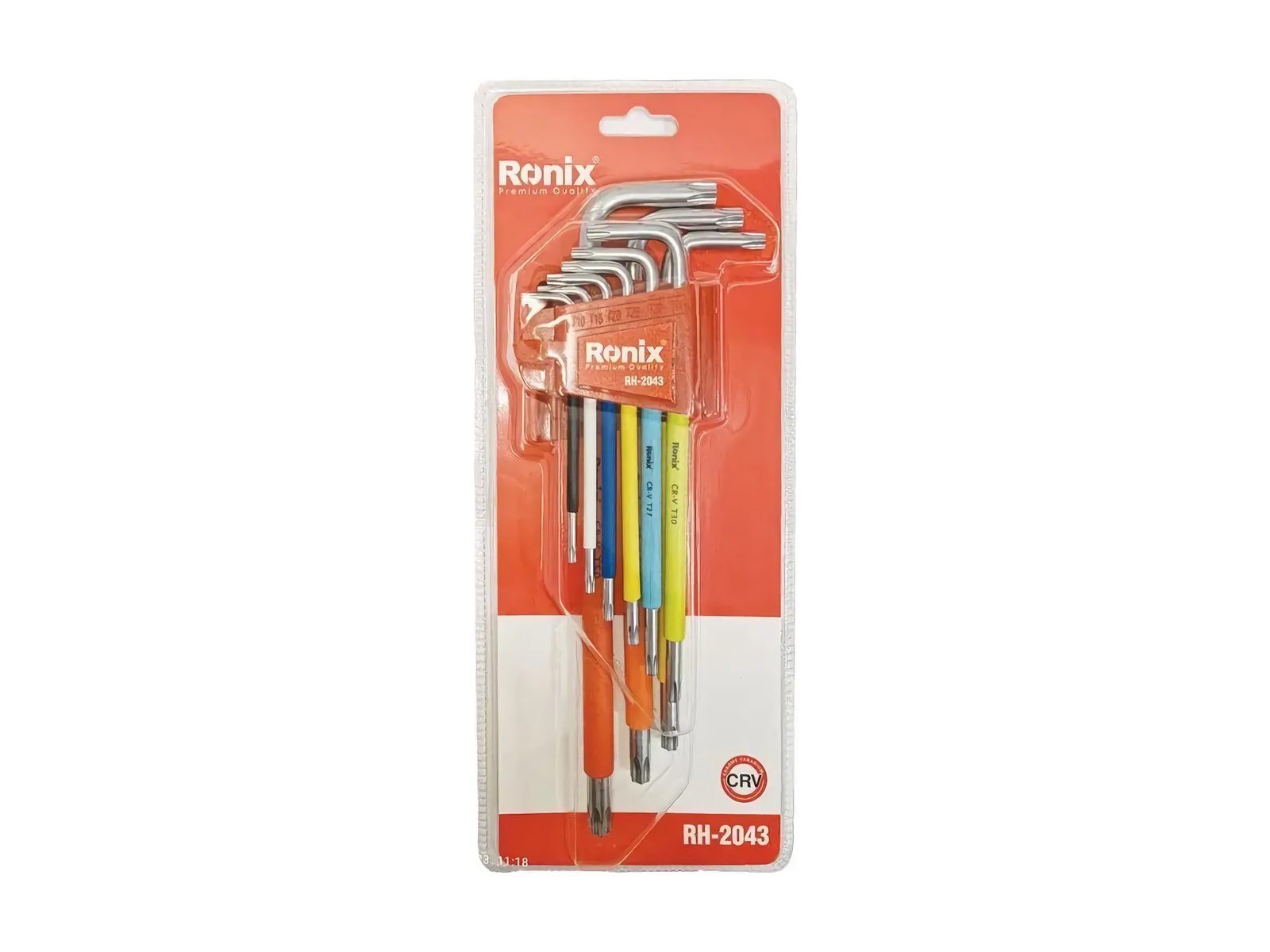 Juego de Llaves Torx 9 pzas con Identificación de Colores