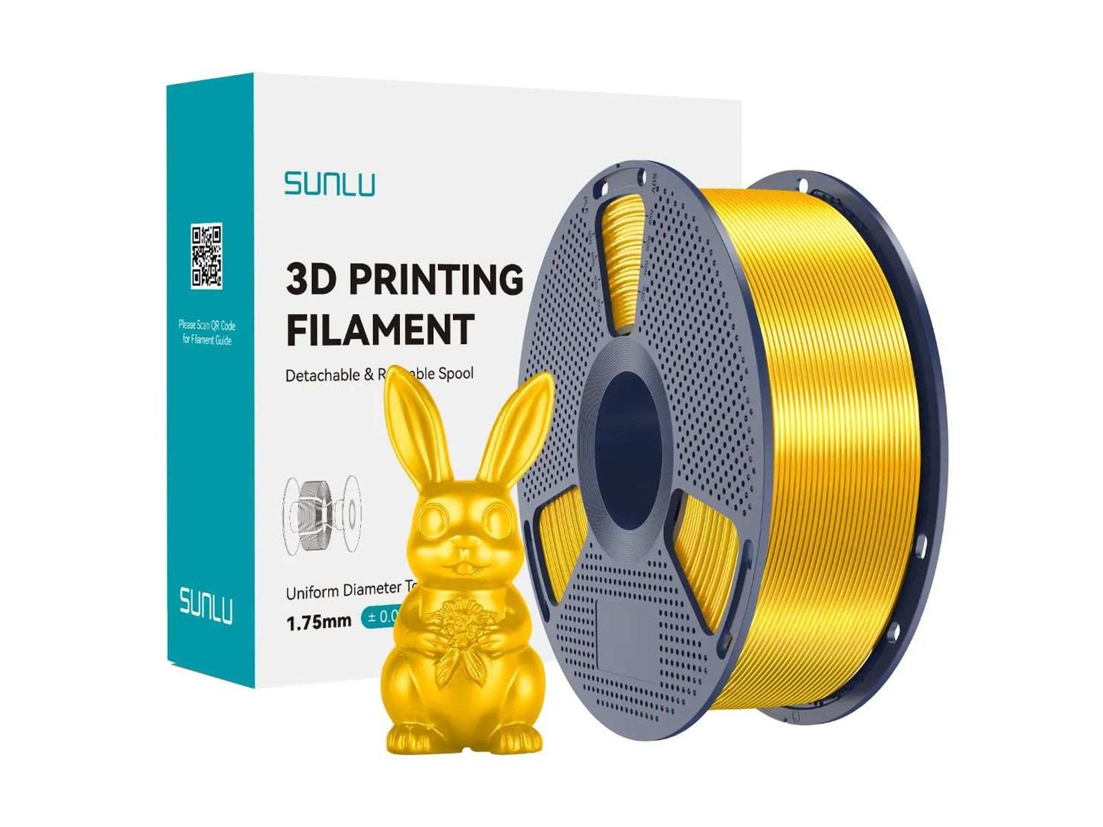 SUNLU Silk PLA+ Dorado Claro 1kg