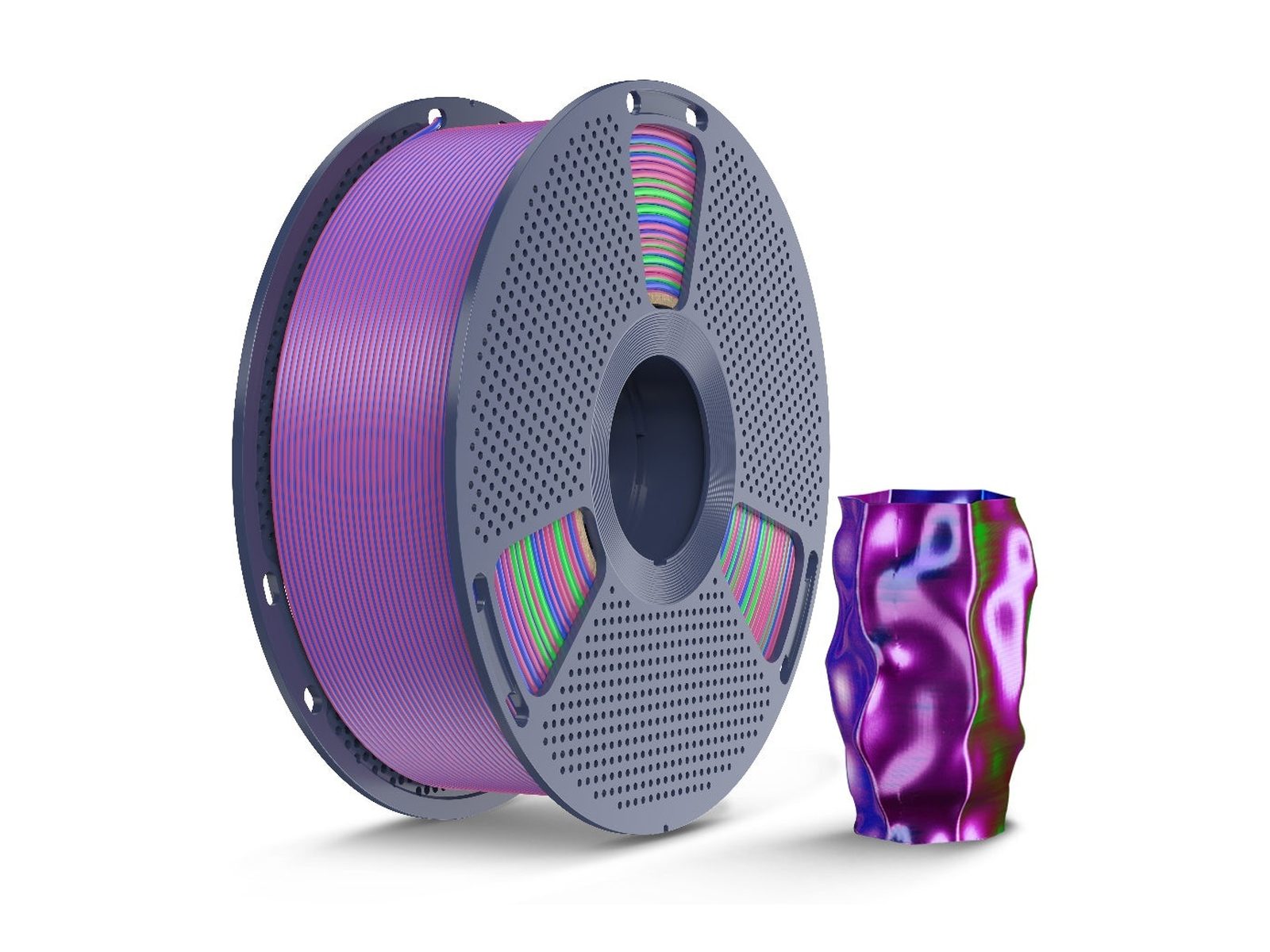 SUNLU PLA+ Triple Color Azul Verde Morado 1Kg