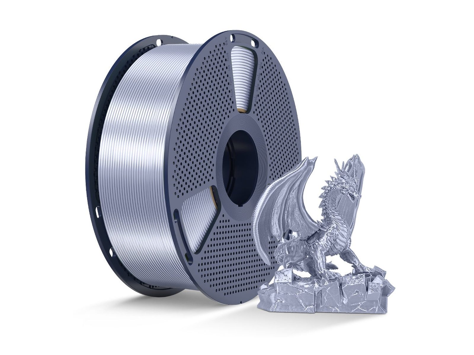 SUNLU SILK PLA+ Plateado 1Kg